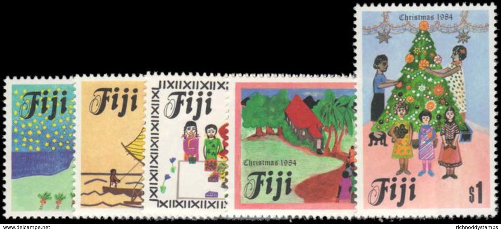 Fiji 1984 Christmas Childrens Paintings Unmounted Mint. - Fiji (1970-...)