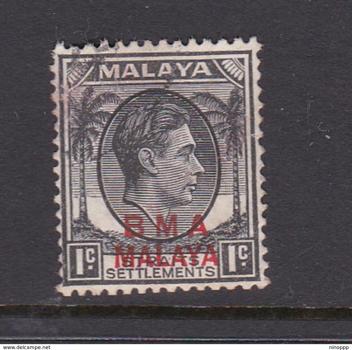 Malaya B.M.A  SG 1 1945 British Military Administration,1c Black,used - Malaya (British Military Administration)