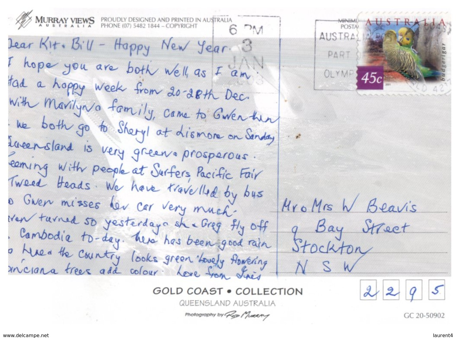 (200) Australia - (with Stamp Ast Back Of Card) - QLD - Gold Coast - Gold Coast