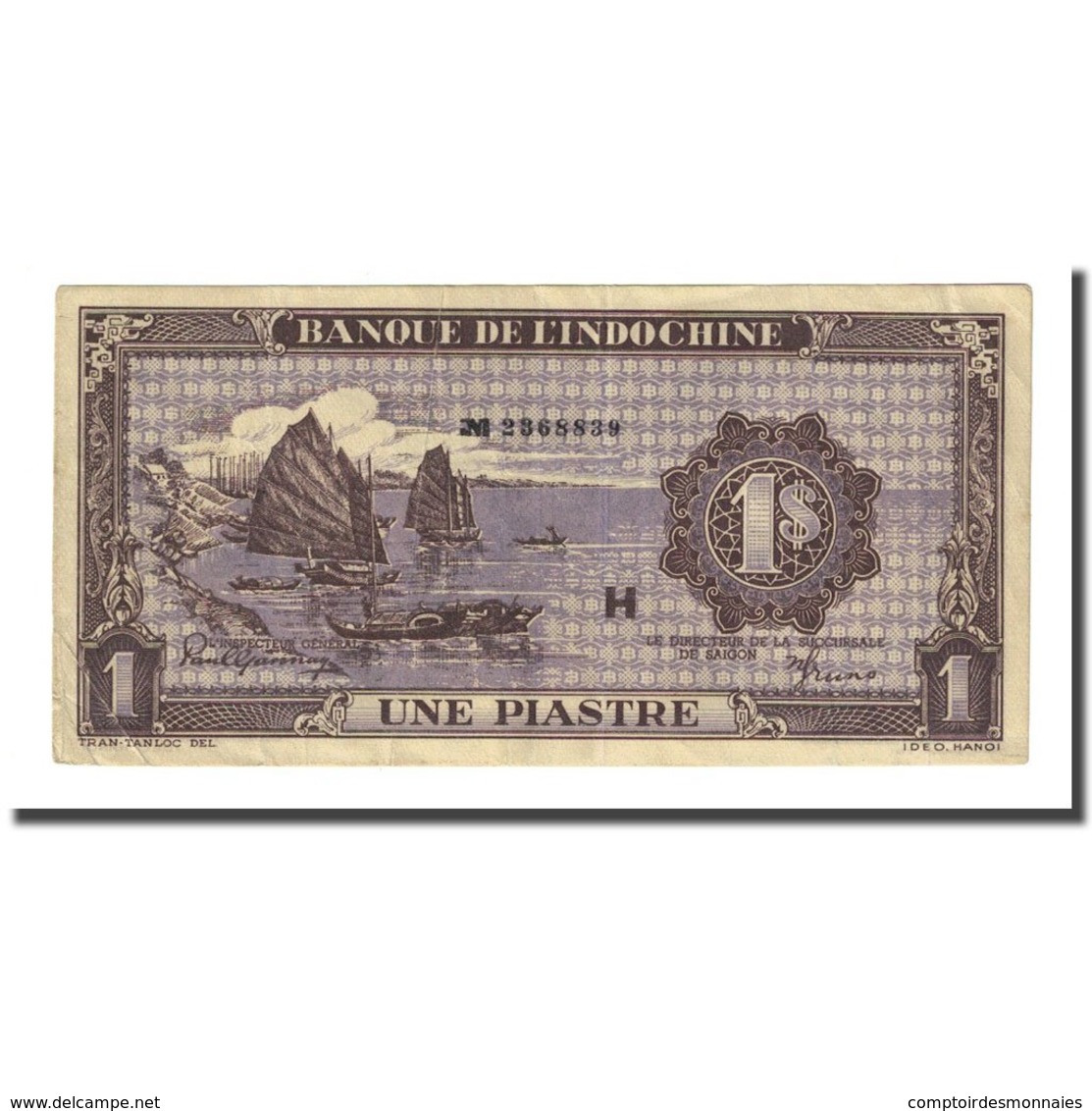 Billet, FRENCH INDO-CHINA, 1 Piastre, Undated (1942-45), KM:60, TB - Indochine