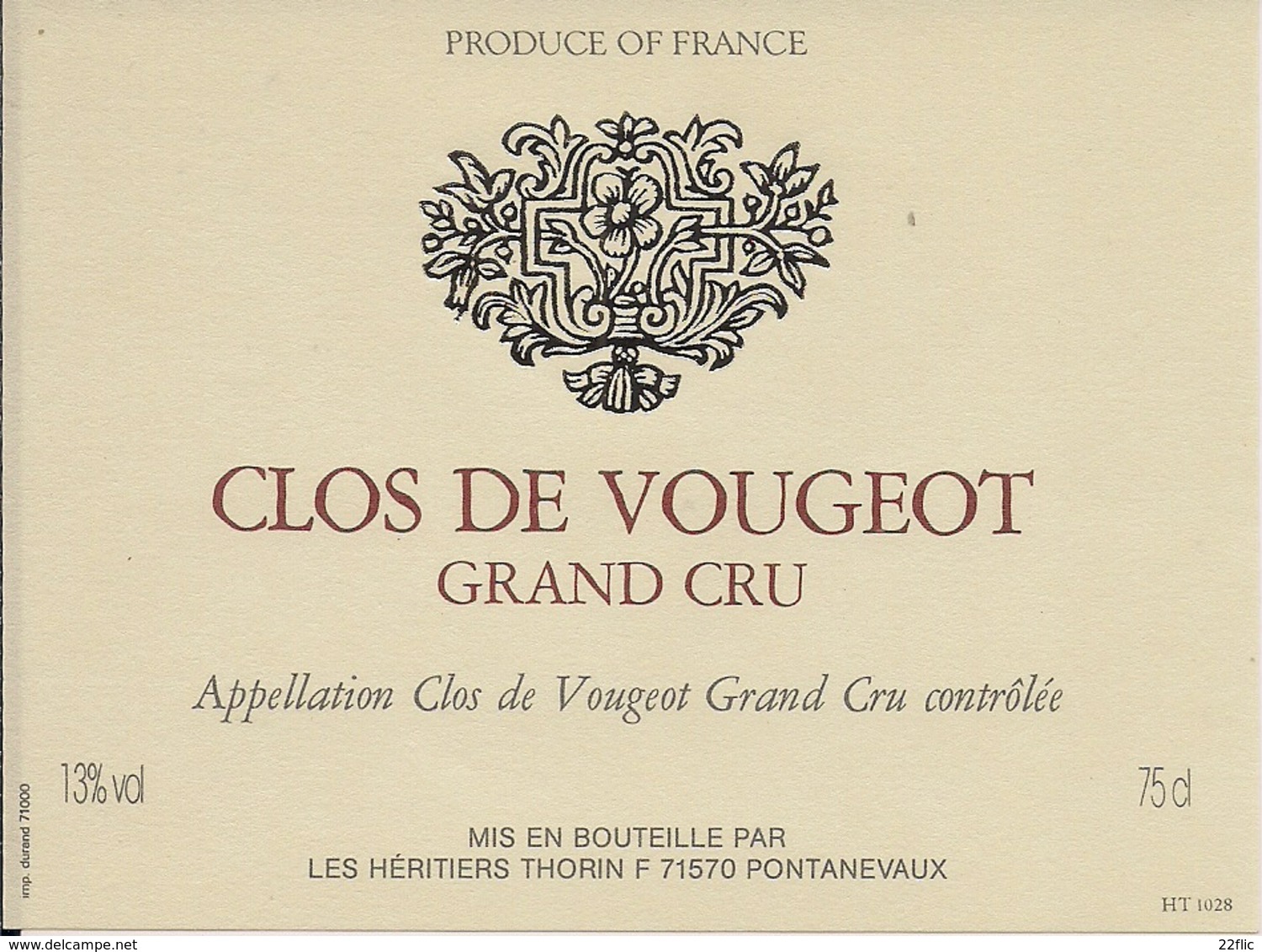 CLOS DE VOUGEOT GRAND CRU  (5) - Bourgogne