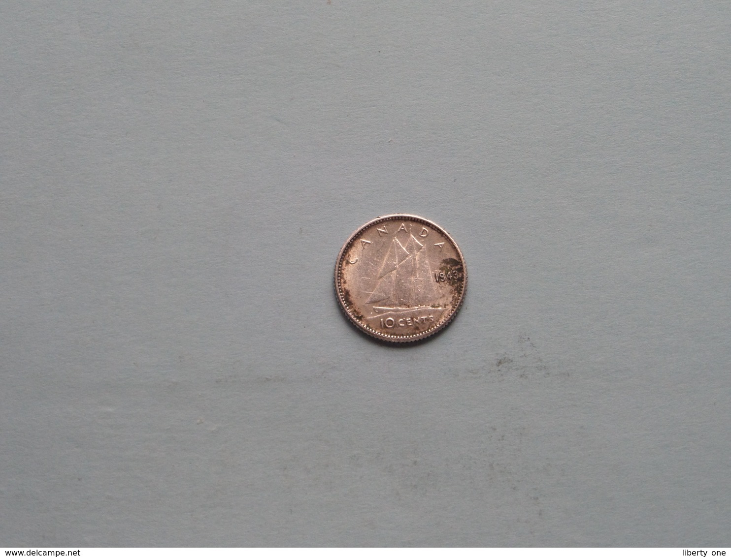 1943 - 10 Cents / KM 34 ( Uncleaned Coin - For Grade, Please See Photo ) ! - Canada