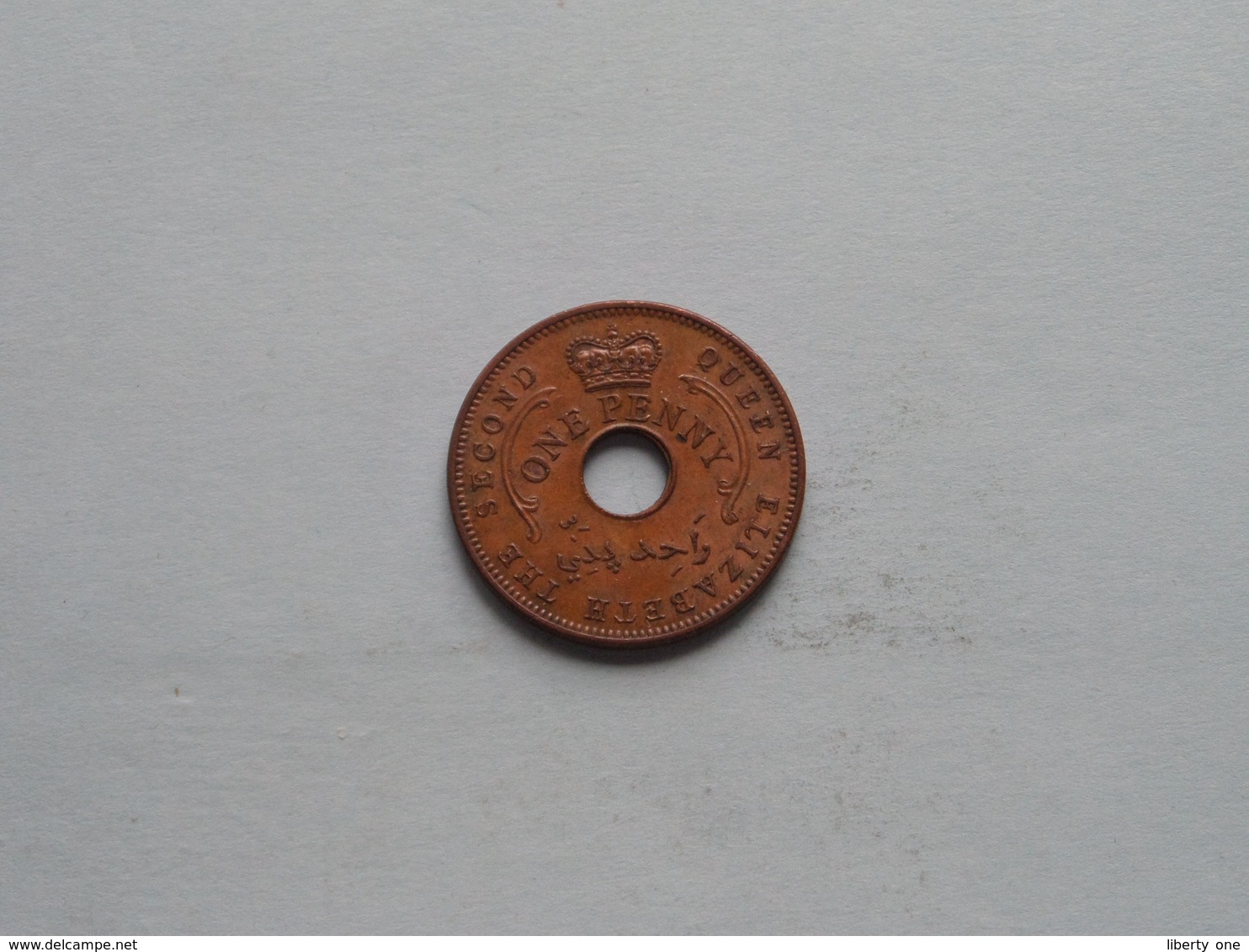 1959 - One Penny / KM 2 ( Uncleaned Coin - For Grade, Please See Photo ) ! - Nigeria