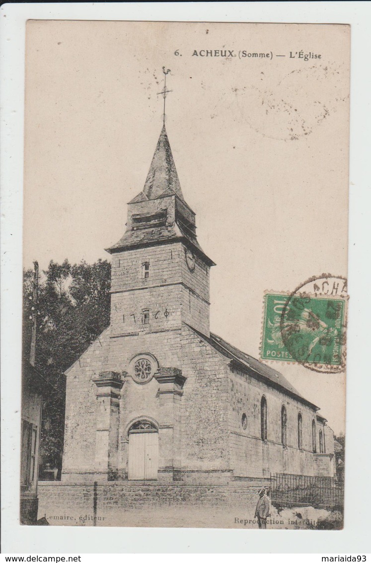 ACHEUX - SOMME - L'EGLISE - Acheux En Amienois