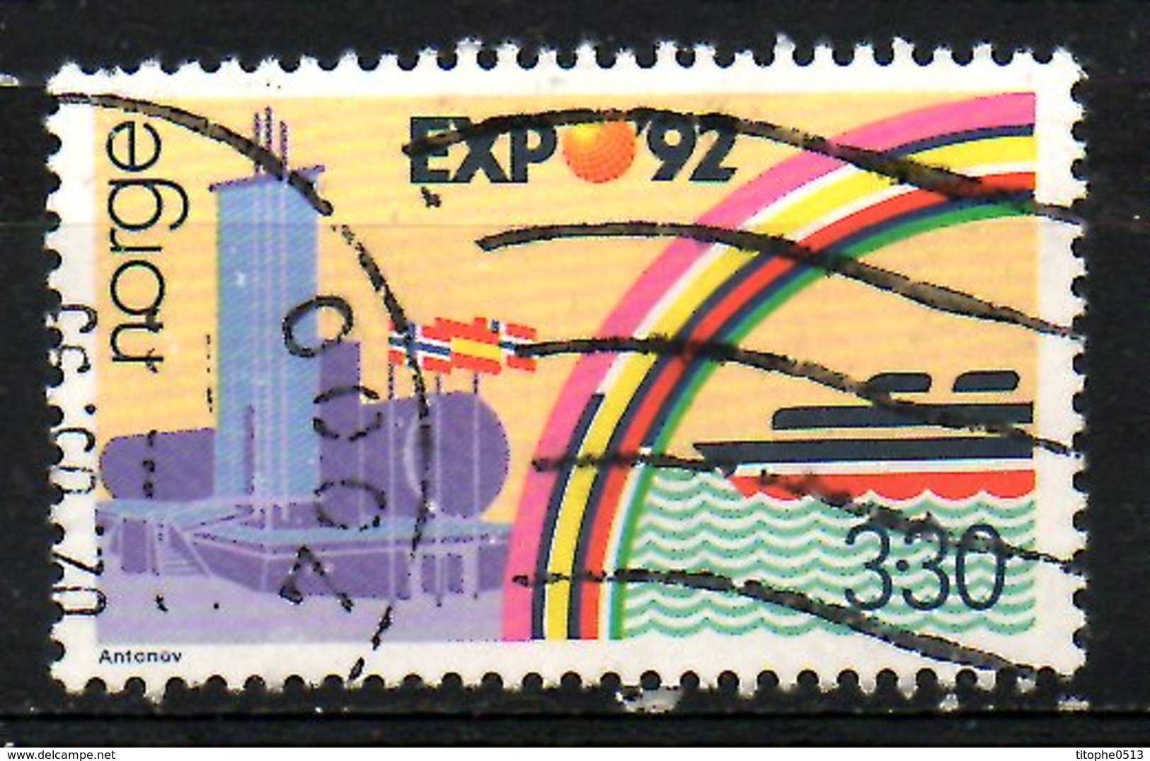 NORVEGE. N°1051 Oblitéré De 1992. Expo'92. - 1992 – Sevilla (España)