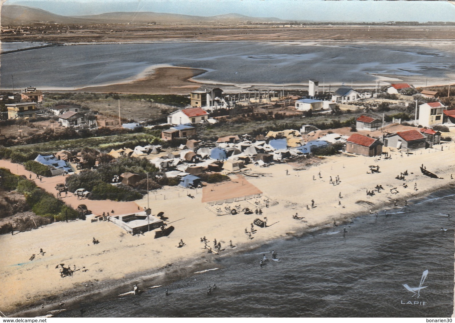 CPSM 34 FRONTIGNAN-PLAGE VUE AERIENNE L'ENTREE - Frontignan