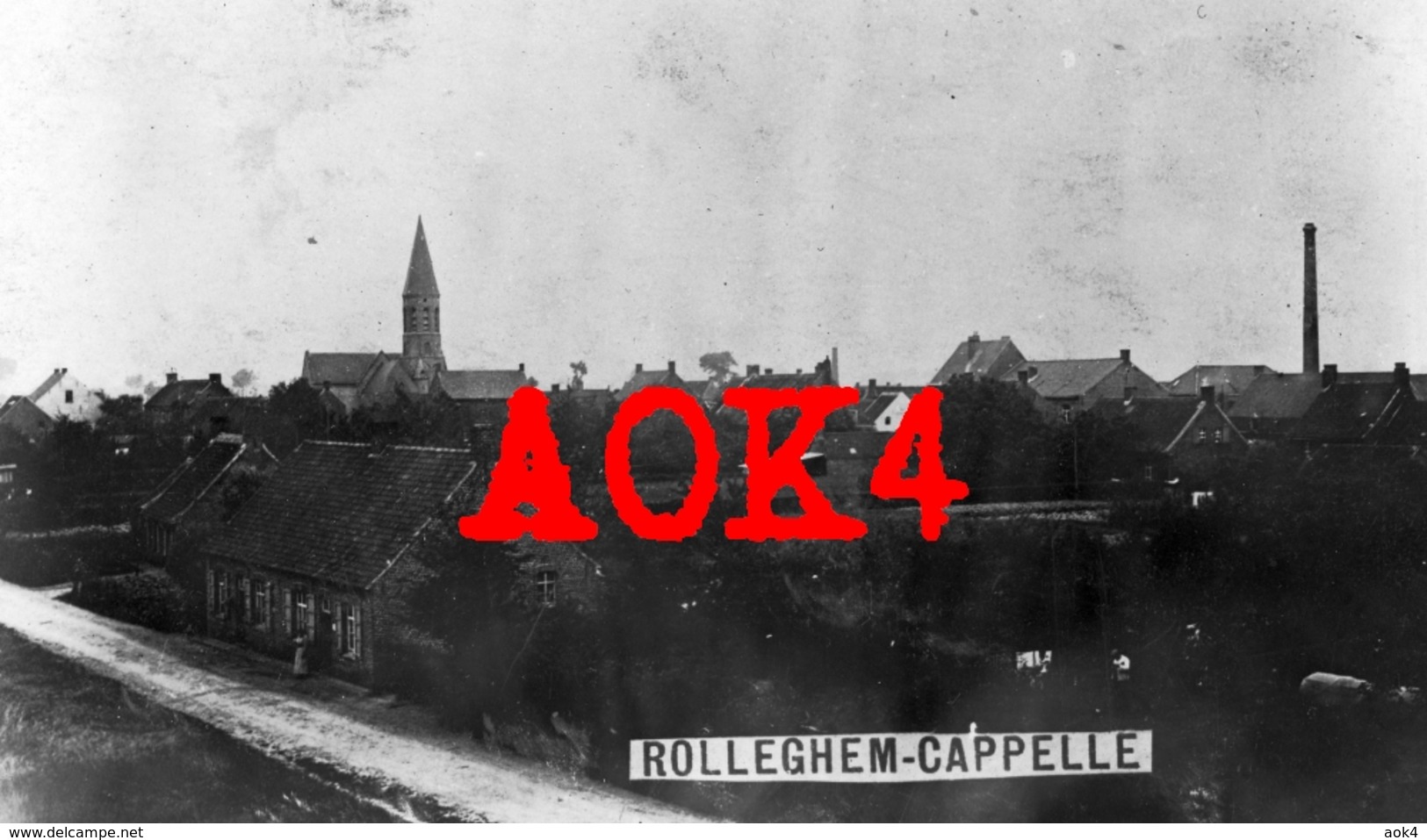 ROLLEGEM KAPELLE Ledegem Rolleghem Cappelle 1917 1918 Flandern Duitse Bezetting Kerk Panorama - Ledegem