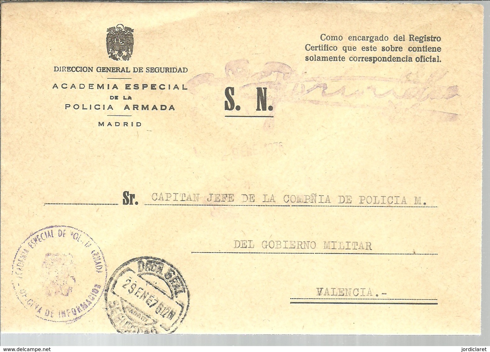 ACADEMIA ESPECIAL POLICIA ARMADA 1976 - Franquicia Militar