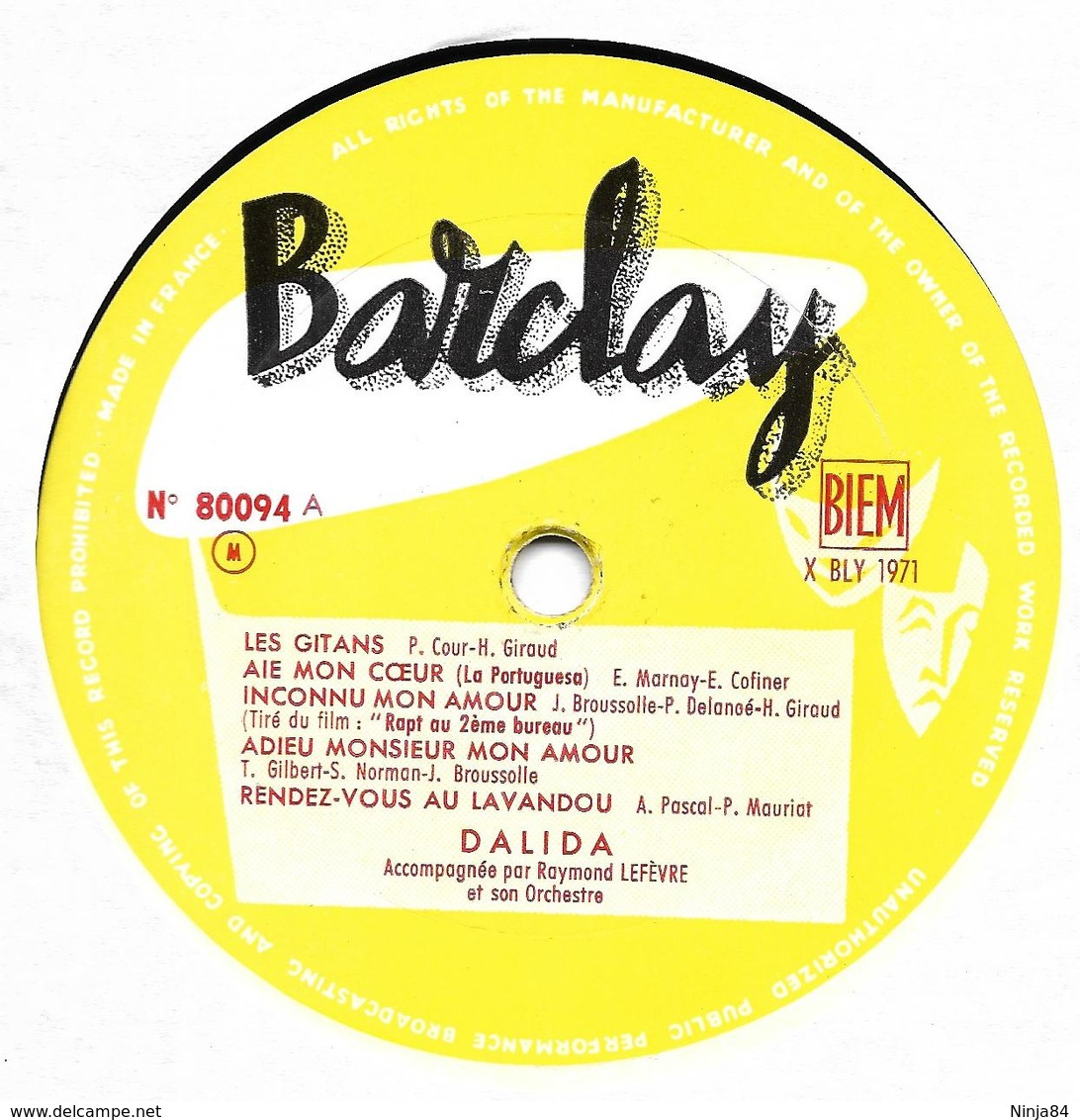 LP 25 CM (10")  Dalida  "  Les Gitans  " - Formats Spéciaux