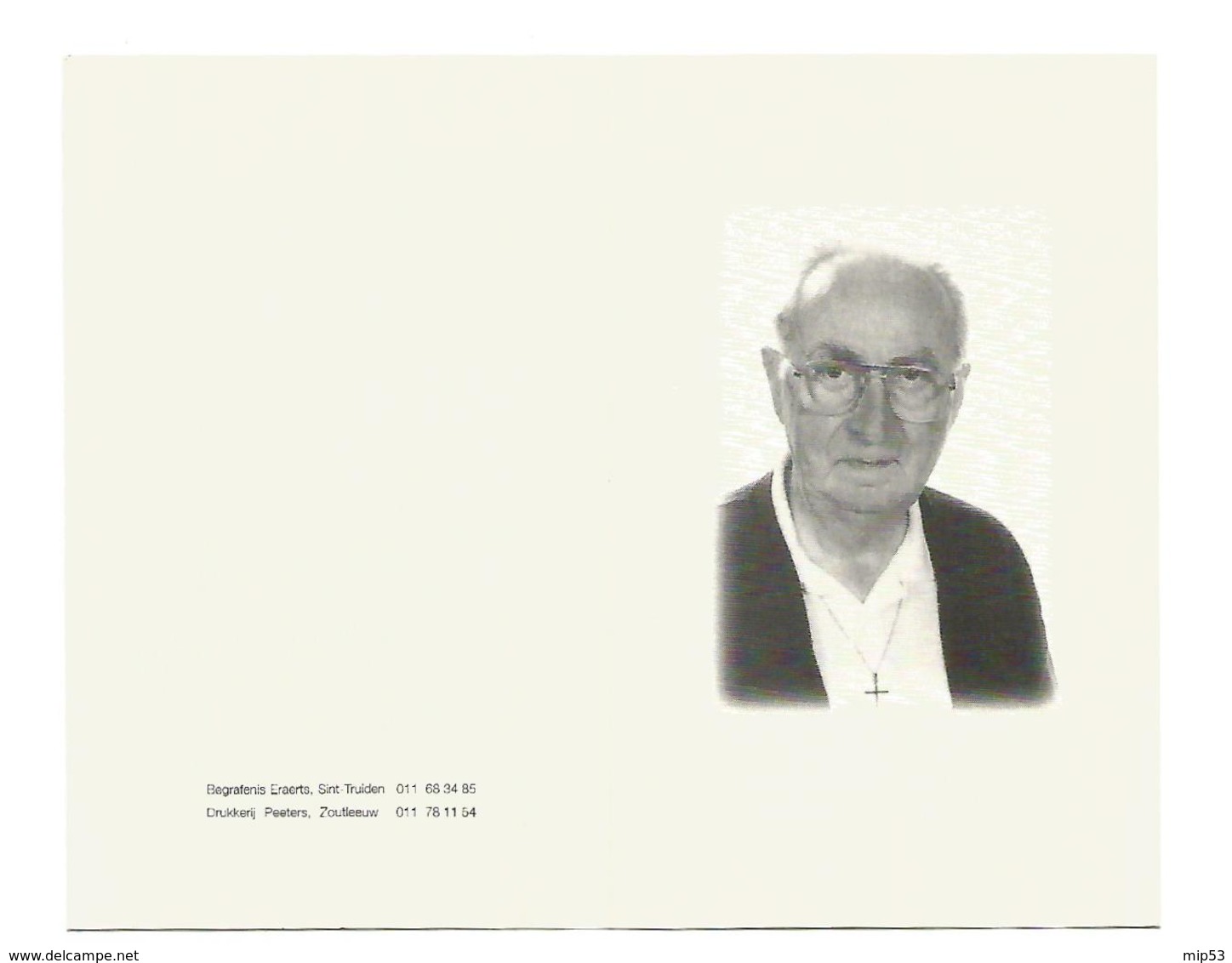 P 598. Broeder L. FREDERICKX - Assumptionist - °STEVOORT 1927 /TAINTIGNIES/HALLE/STABROEK/ZEPPEREN-+ST-TRUIDEN 2004 - Images Religieuses