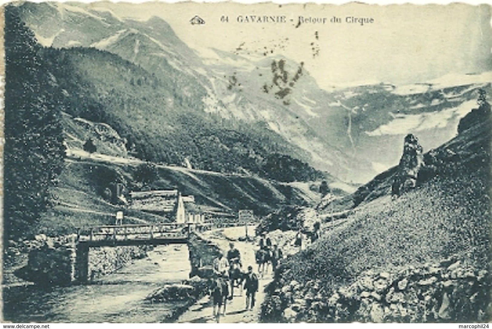 PYRÉNÉES HAUTES - Dépt N° 65 = GAVARNIE 1929 = CPA Edition CAP N° 64 = RETOUR DU CIRQUE - Gavarnie