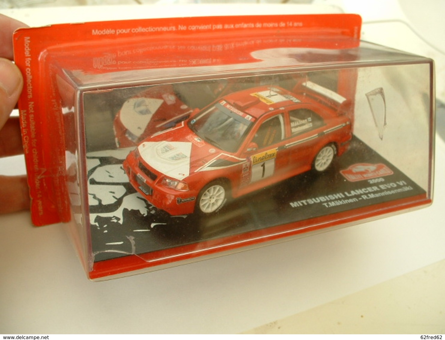 MITSUBISHI LANCER EVO VI - RALLYE DE MONTE CARLO 2000 - MÄKINEN / MANNISENMÄKI - ALTAYA IXO - 1/43éme - Ixo