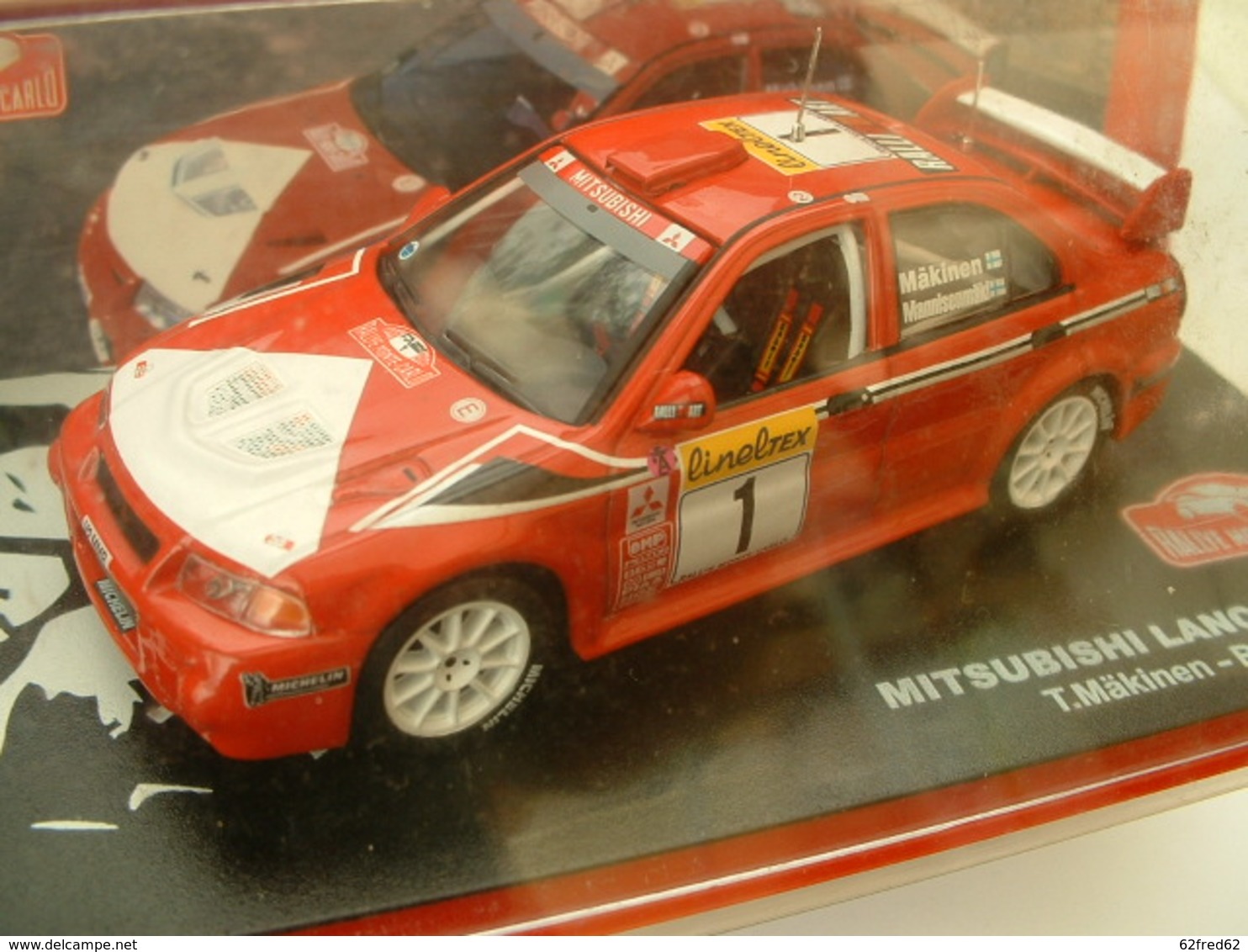 MITSUBISHI LANCER EVO VI - RALLYE DE MONTE CARLO 2000 - MÄKINEN / MANNISENMÄKI - ALTAYA IXO - 1/43éme - Ixo