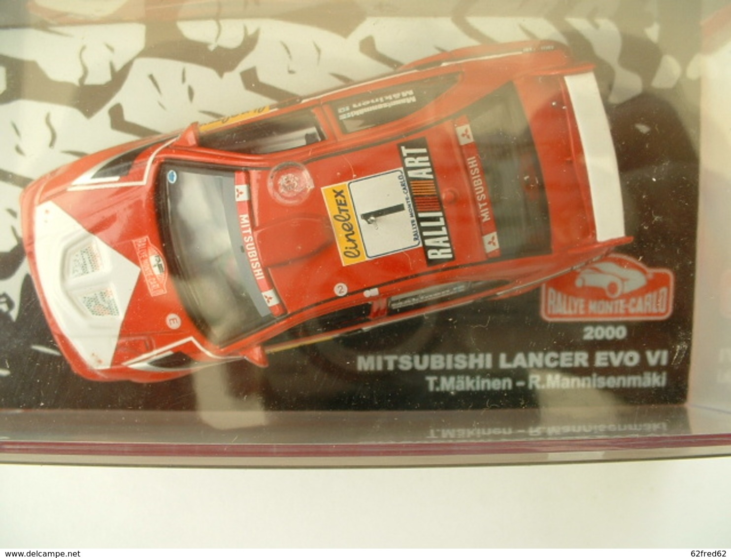 MITSUBISHI LANCER EVO VI - RALLYE DE MONTE CARLO 2000 - MÄKINEN / MANNISENMÄKI - ALTAYA IXO - 1/43éme - Ixo