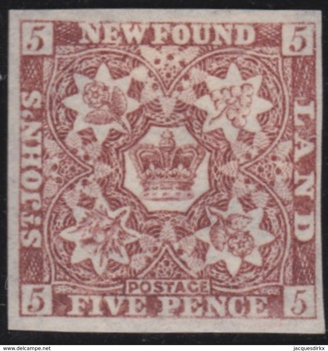 Newfoundland     .    SG   .     13      .   *      .     Ongebruikt      .    /   .   Mint-hinged - 1857-1861