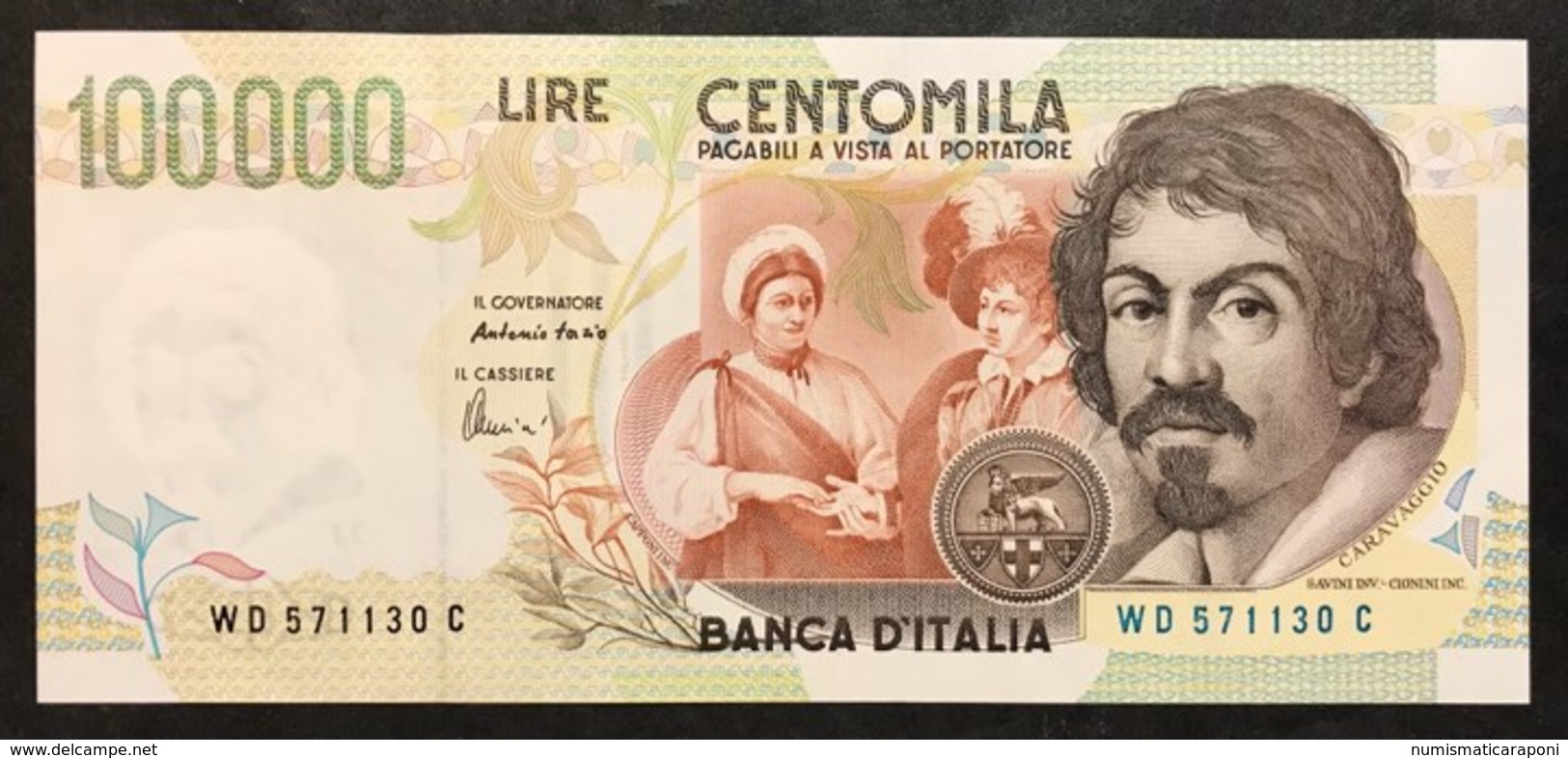 100000 Lire CARAVAGGIO 2° TIPO SERIE D 1997 Sup/fds LOTTO 2257 - 100000 Lire