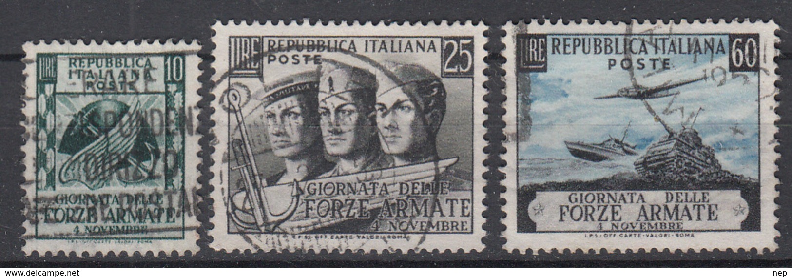 ITALIË - Michel - 1952 - Nr 871/73 - Gest/Obl/Us - 1946-60: Oblitérés