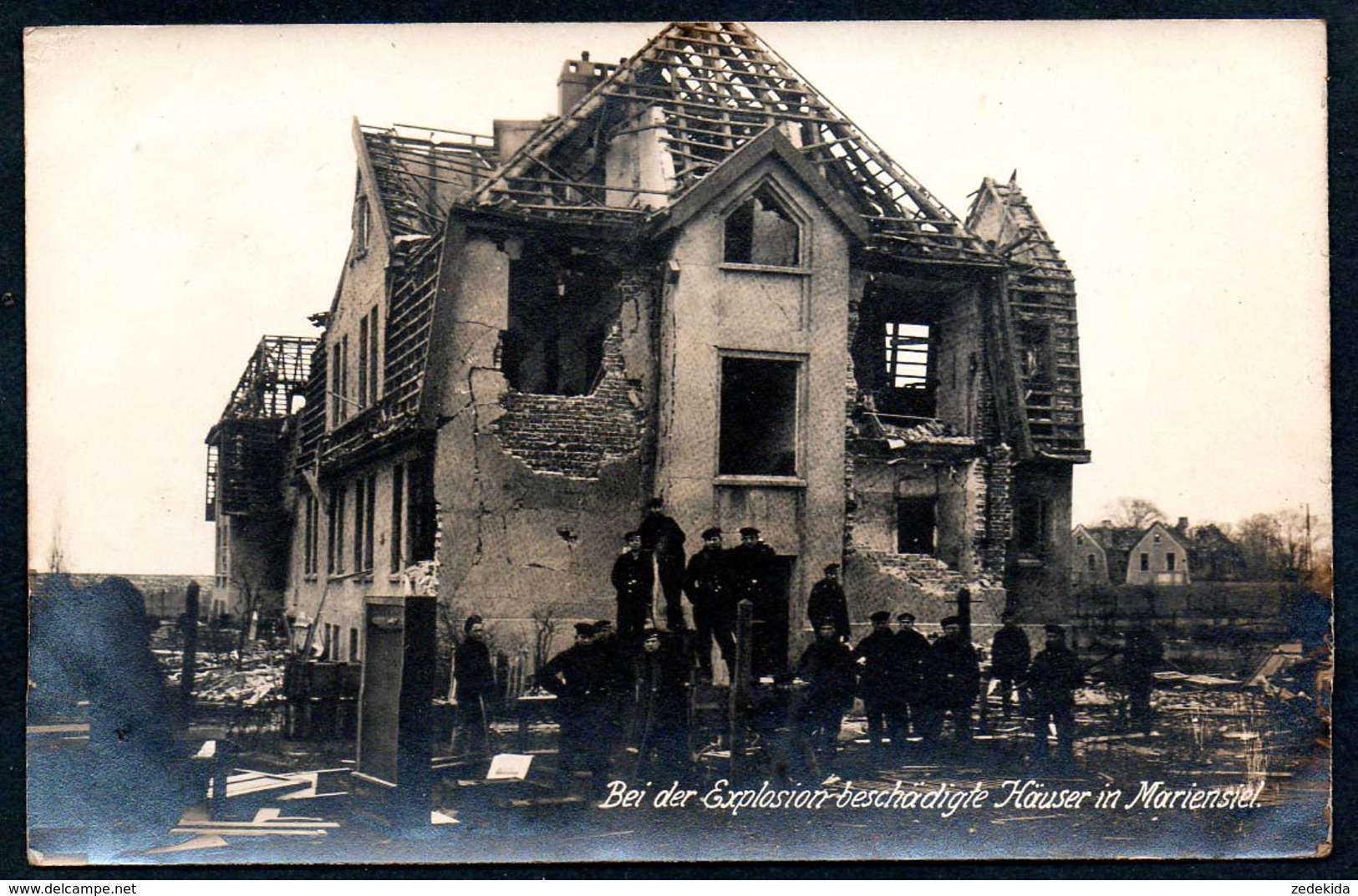 B6014 - Mariensiel - Ruine Beschädigte Häuser - Jever