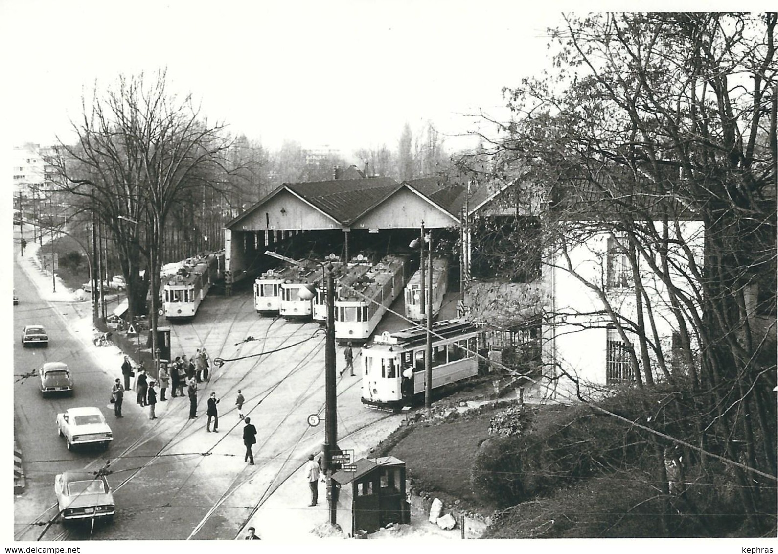 WOLUWE : Photo Dépôt Du TRAM Vu Du Pont - 03/1972 - Transport Urbain En Surface