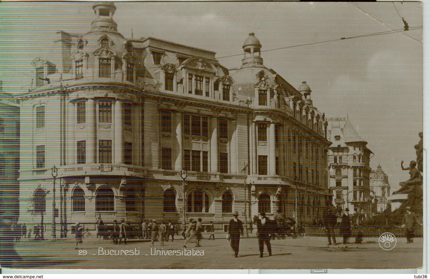 BUCURESTI - UNIVERSITATEA - BIANCO / NERO - TRAVELING 1929 - ANIMAT - PENTRU TRIESTE -ITAL - Romania