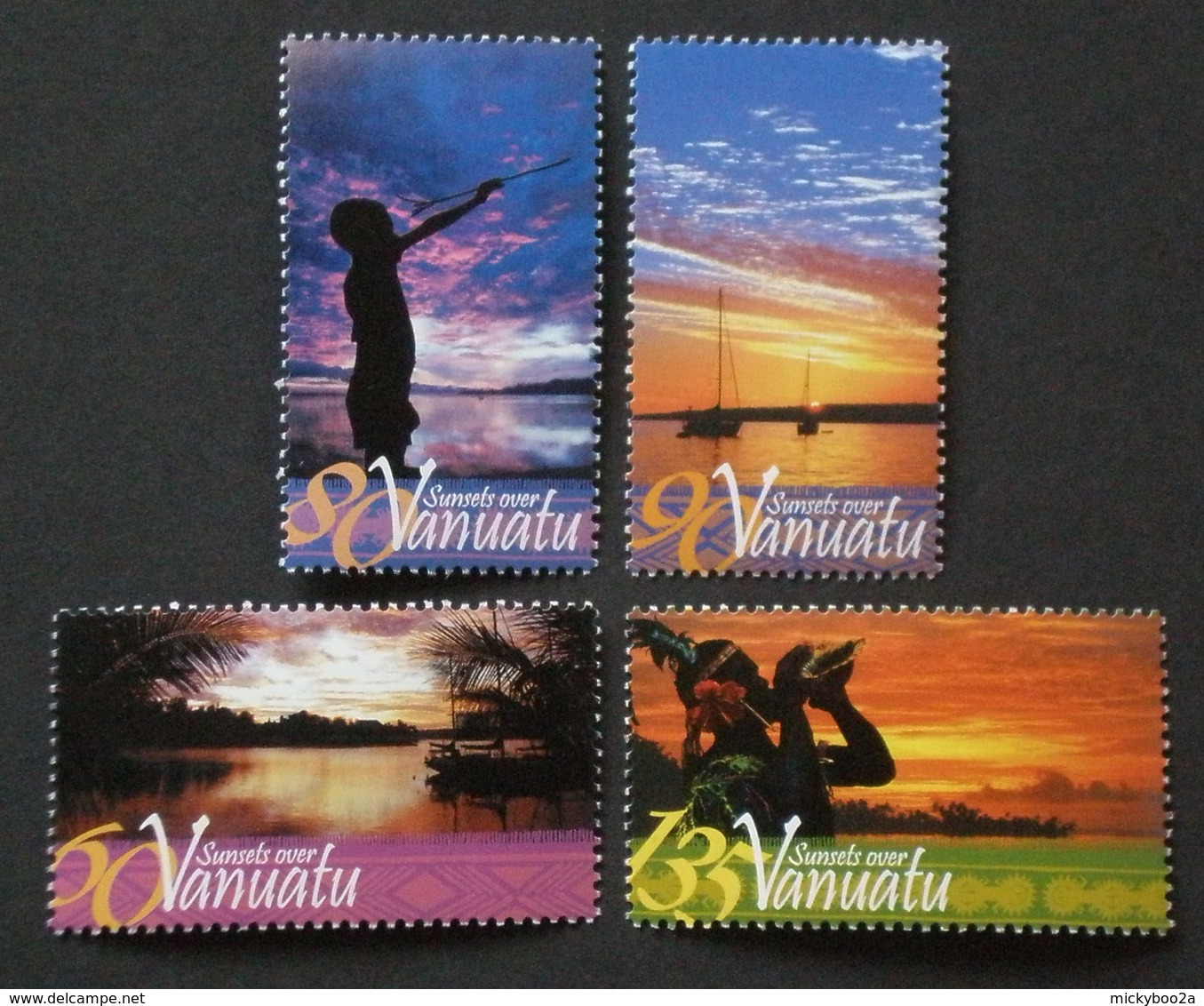 VANUATU 2005 SUNSETS SHELLS CONCH SET MNH - Vanuatu (1980-...)