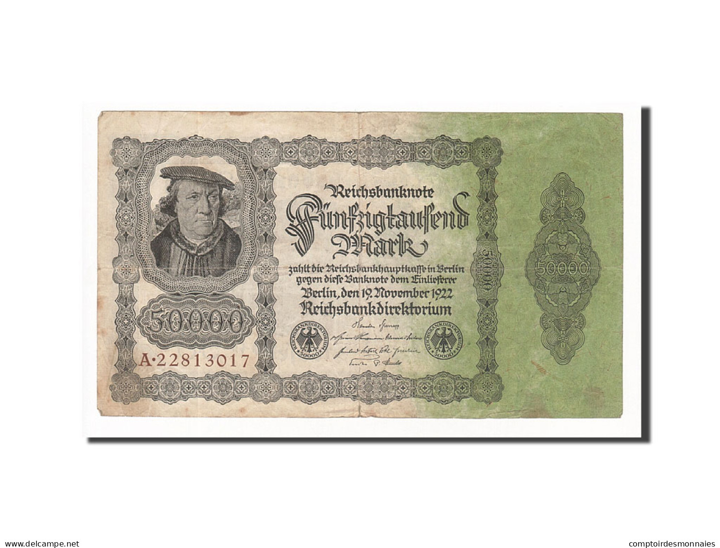 Billet, Allemagne, 50,000 Mark, 1922, 1922-11-19, KM:79, TB - 50000 Mark