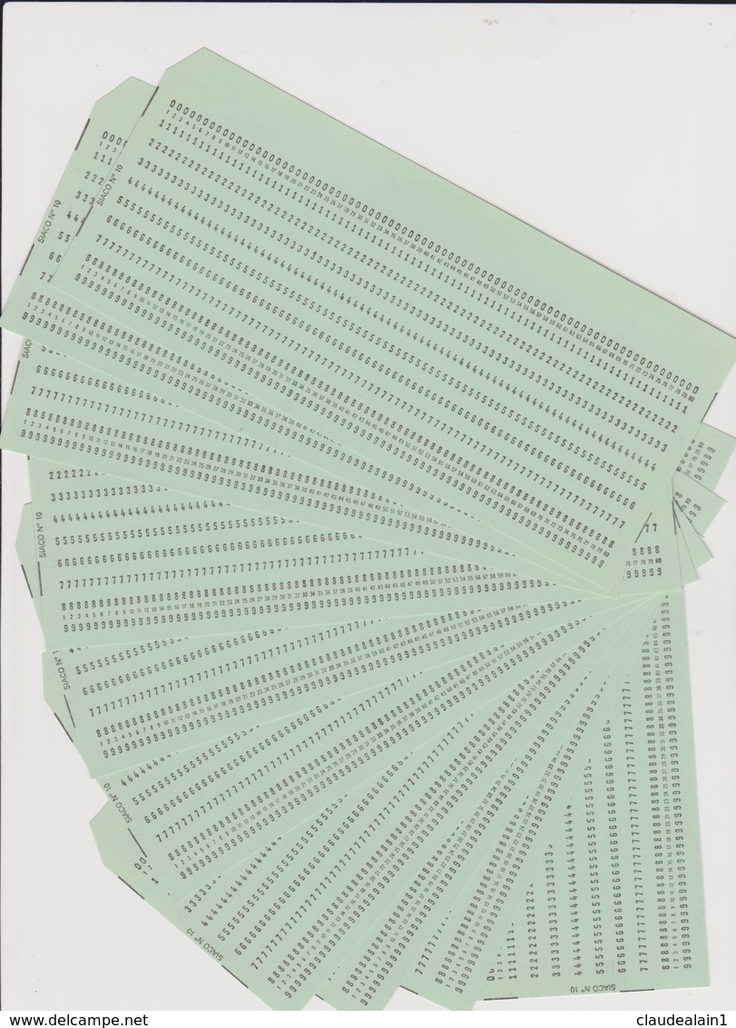 Vintage 1970_Cartes Perforées De Types Ordinateurs IBM Inutilisé X 10_très Rare - Non Classés