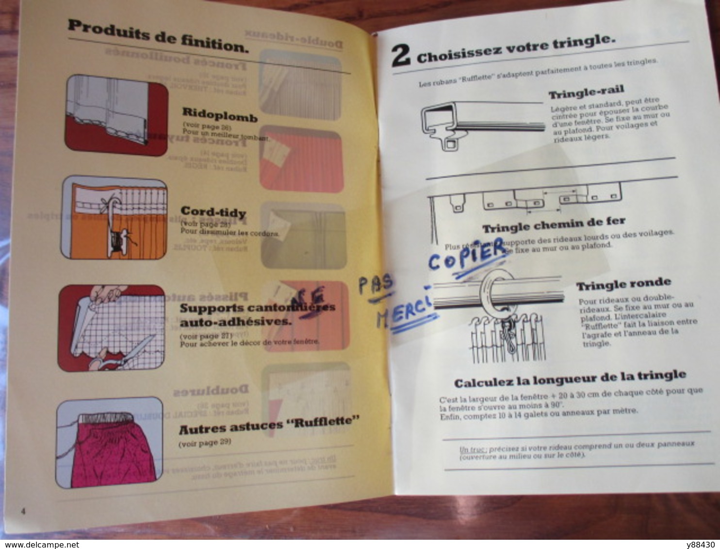 GUIDE POUR REUSSIR VOS RIDEAUX - ""RUFFLETTE"" Le Fameux Ruban à Froncer Les Rideaux - 32 Pages -13 Photos - Littérature