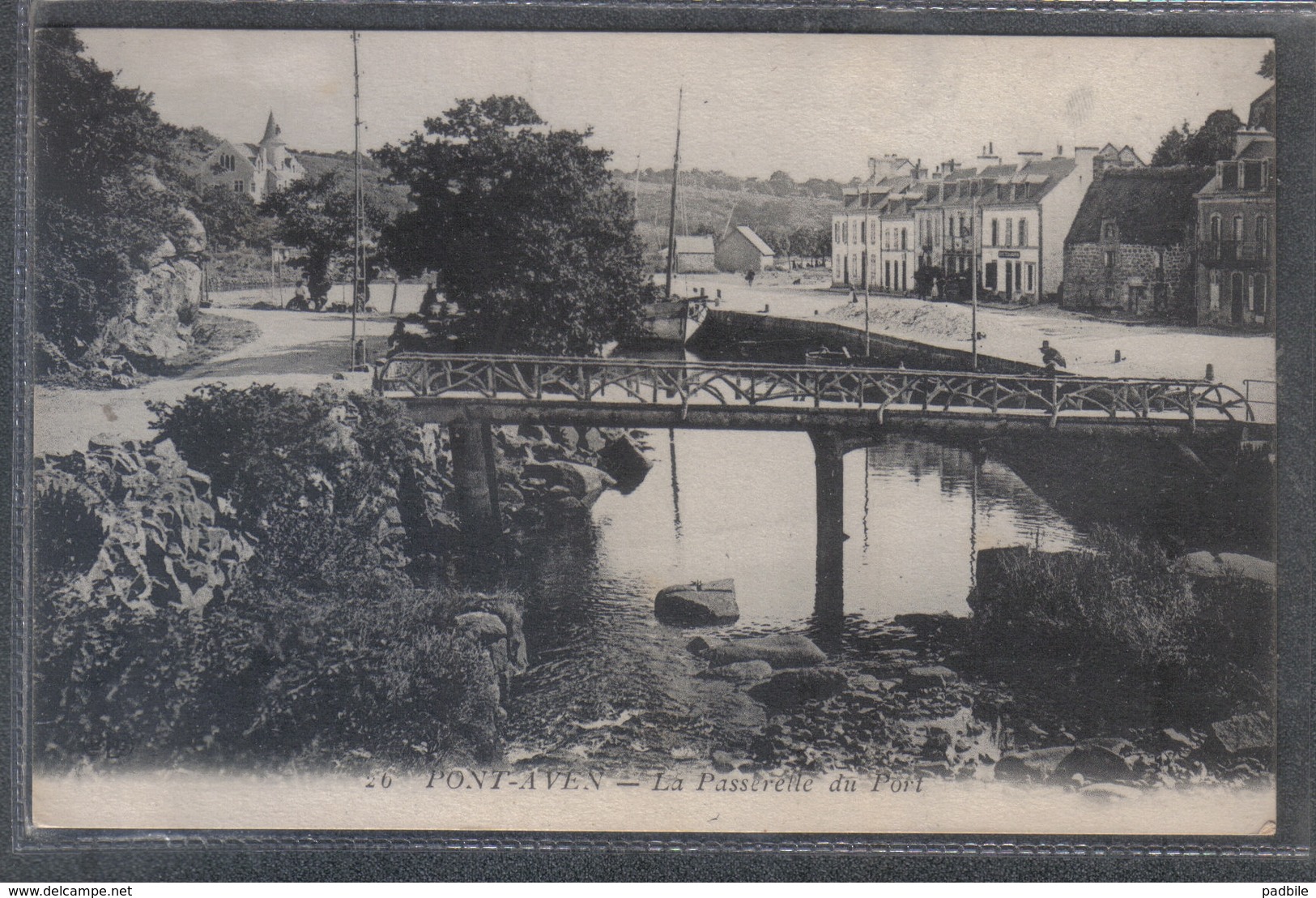 Carte Postale  29. Pont-Aven  La Passerelle Du Port   Très Beau Plan - Pont Aven