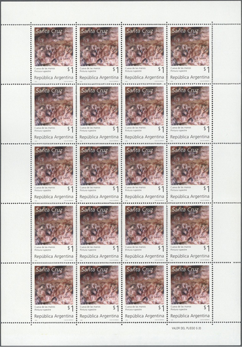 ** 1993, 1 P. Präh. Felsenmalereien In 5 Postfrischen Bogen Zu Je 20 Marken (2fach Gefaltet), Mi. 300.- (Michel: 2196(10 - Sonstige & Ohne Zuordnung