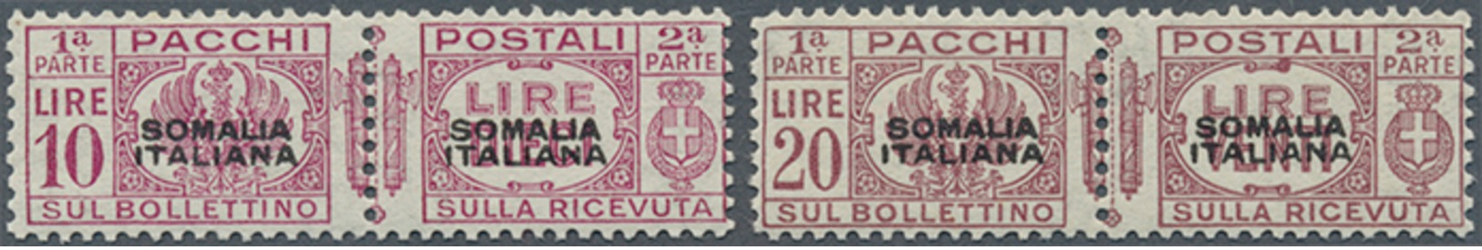 1934/36, 10 U. 2O L. Wappen Und Ziffer Mit Zentr. Aufdruck, Postfrisch, Mi. Ca. 1700.- (Michel: 48-49II) - Sonstige & Ohne Zuordnung