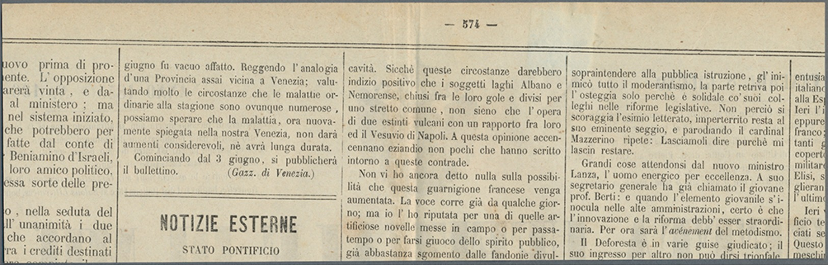 Beleg 1853, 9 Cent. Zeitungsstempelmarke Schwarz A. Blau Mit Gitterstempel Auf Gazetta Uffiziale Di Milano,Kab.stück, Lt - Sonstige & Ohne Zuordnung