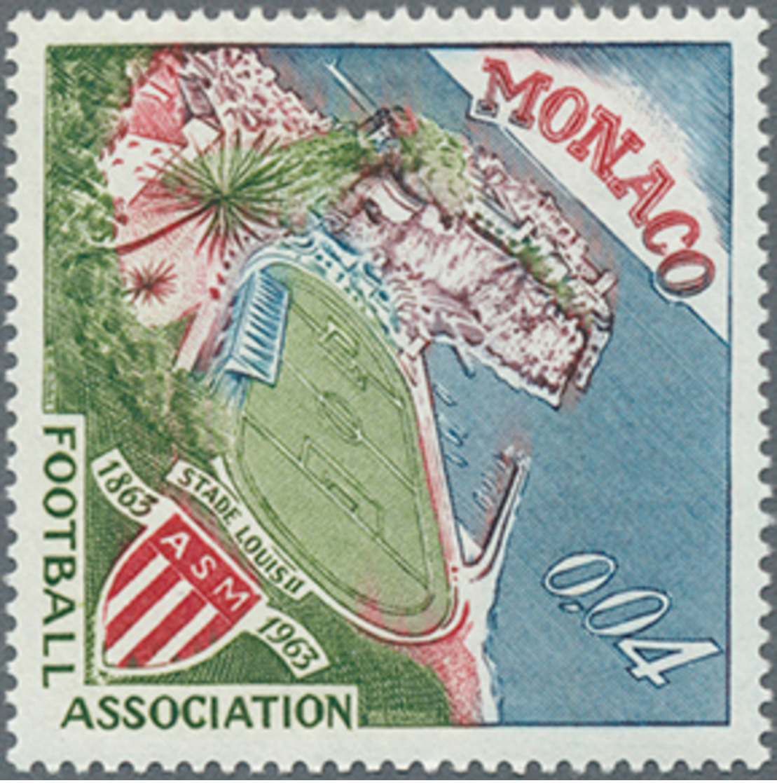 1963, 0,04 F. Nicht Ausgegebener Wert Zur Franz. Fussballmeisterschaft Des AS Monaco, Postfrisch, Signiert, Mi. 750.- (M - Sonstige & Ohne Zuordnung