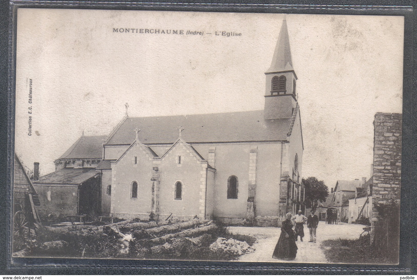 Carte Postale 36. Montierchaume  L'églisetrès Beau Plan - Autres & Non Classés