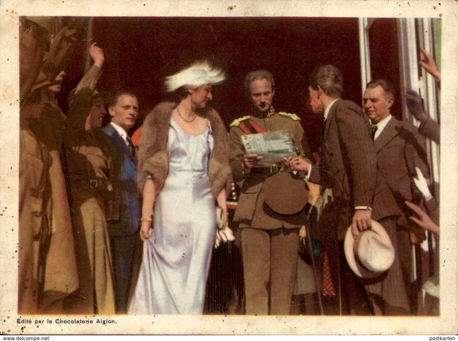 ALTES FOTO JOYEUSE ENTRÉE DU ROI ET DE LA REINE À LIÉGE 07.07.1935 CHOCOLAT L'AIGLON 19 Cm X 14 Cm Photo Bild König King - Unclassified