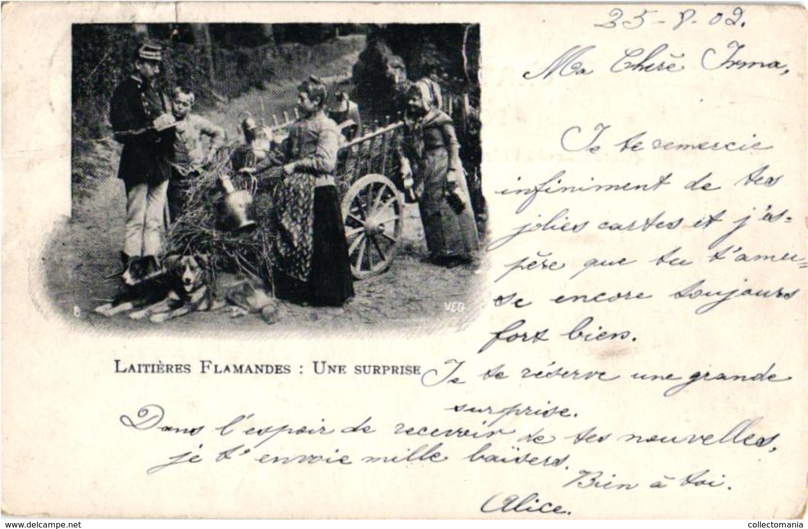 10 CPA  Anno 1900 - LATIERES Flamandes - éditeur VEO (dans Le Cliché) - Transport Canine Hondenkar Alletages De Chiens - Marchands Ambulants