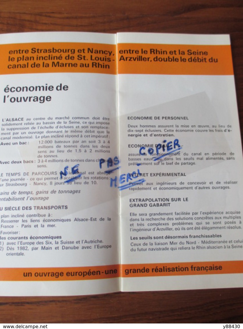 Dépliant De 1973 Sur Le LE PLAN INCLINE DE ST. LOUIS  ARZVILLER .57 -  - 20 Pages -12 Photos - Cuadernillos Turísticos