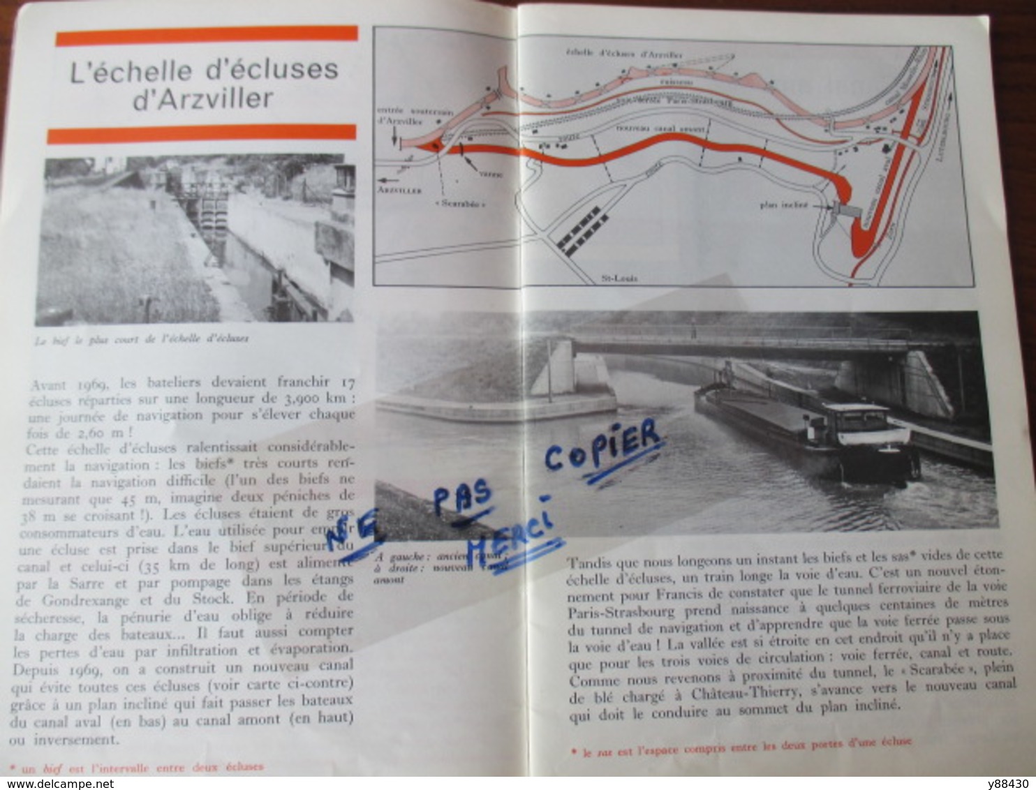 Brochure De 1974 - L' ELEVATEUR A BATEAUX De ST. LOUIS  ARZVILLER .57 - Bibliothèque De Travail. - 42 Pages -19 Photos - Bricolage / Técnico