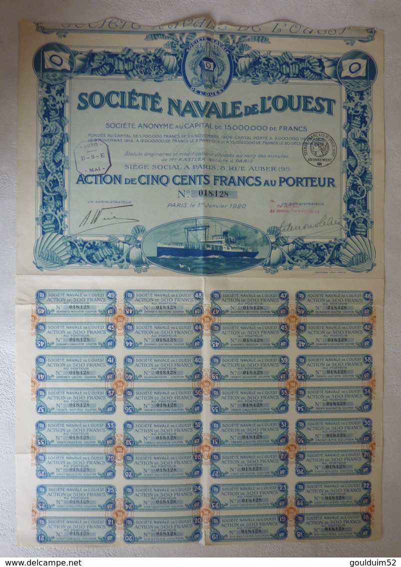 Société Navale De L'ouest - Navigation