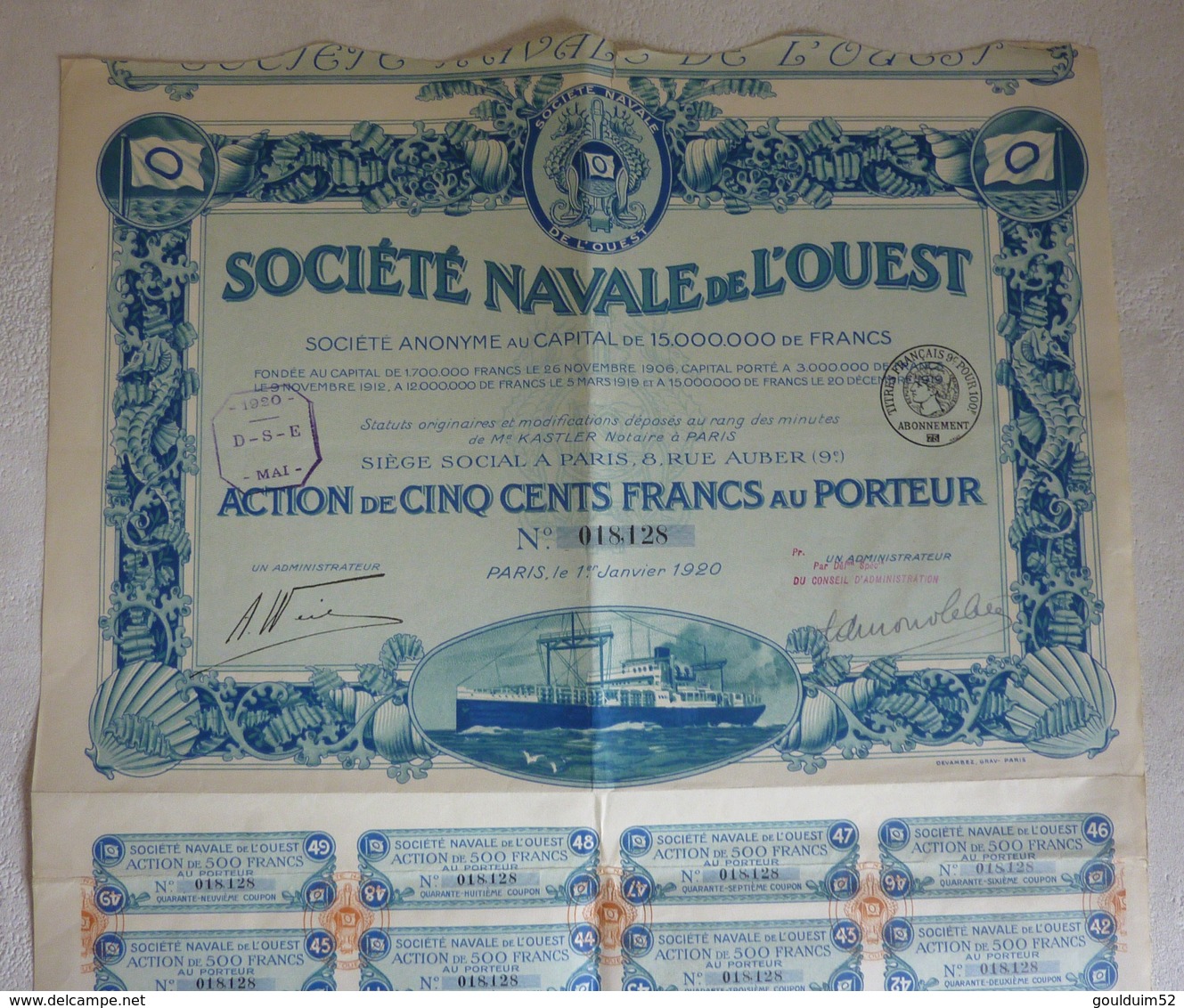 Société Navale De L'ouest - Navigation