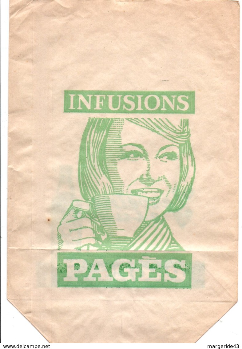 SACHET D'EMBALLAGE INFUSION ET VERVEINE DU VELAY PAGES - Autres & Non Classés