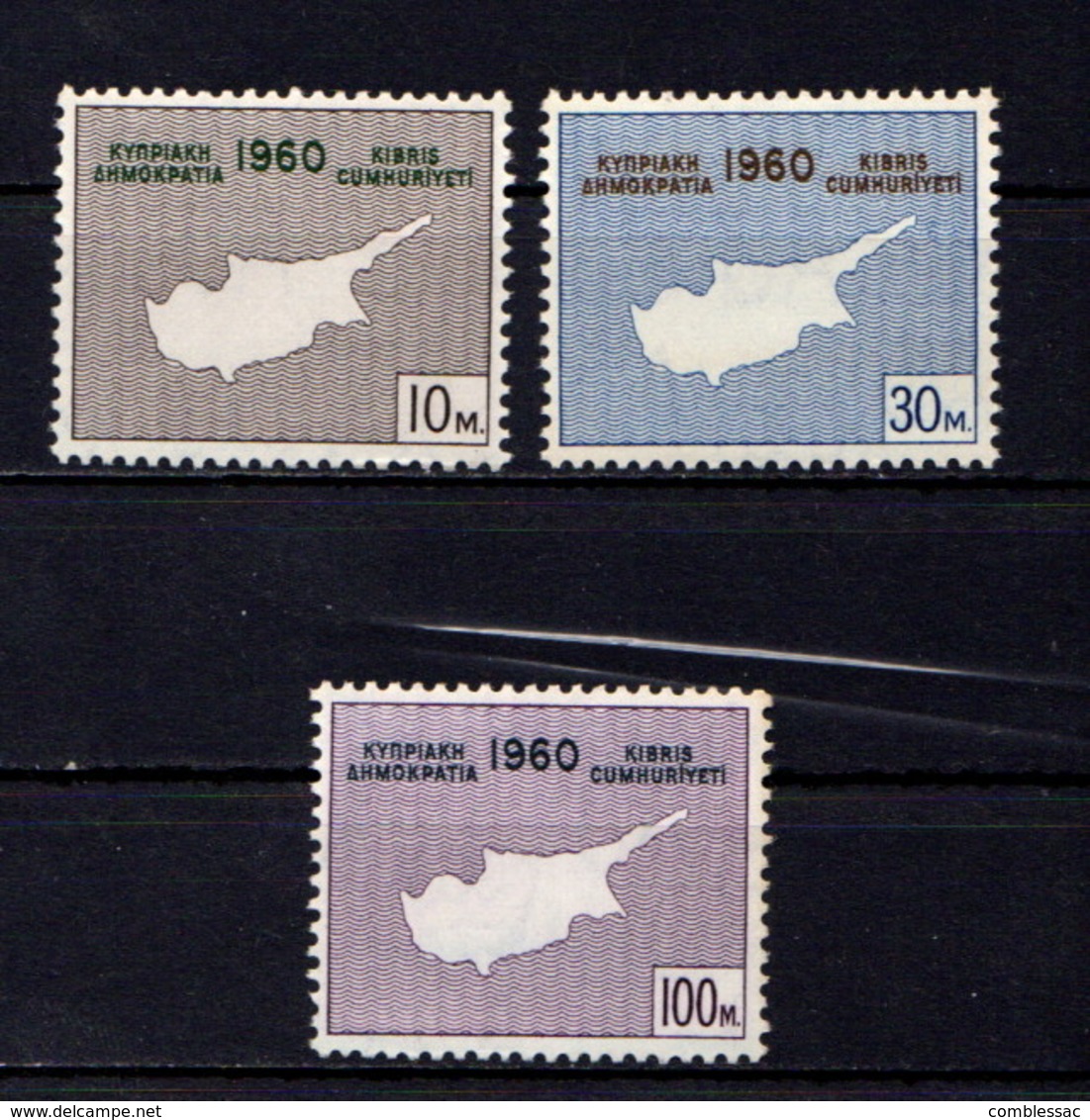 CYPRUS    1960    Constitution  Of  Republic    Set  Of  3    MNH - Unused Stamps