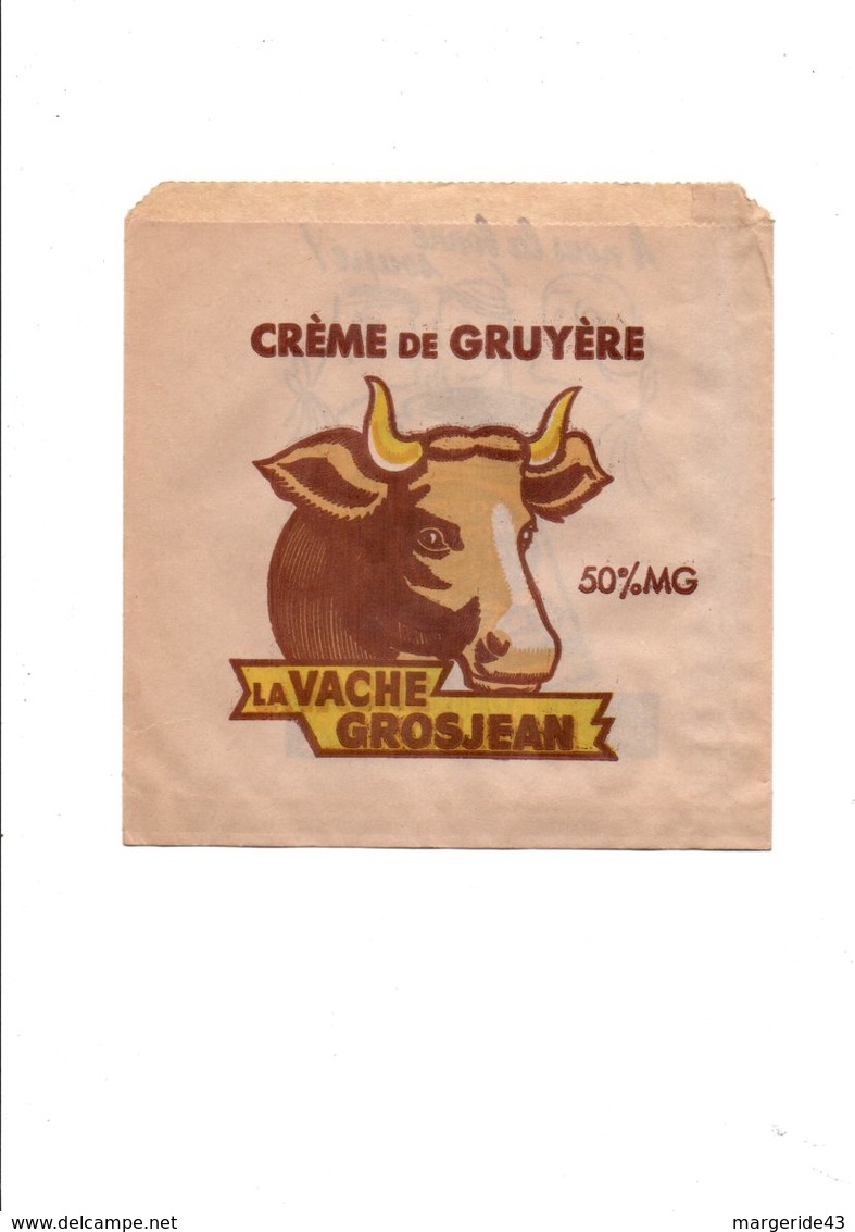 SACHET D'EMBALLAGE LA VACHE GROSJEAN - Autres & Non Classés