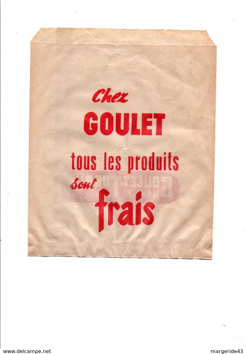 SACHET D'EMBALLAGE GOULET-TURPIN - Autres & Non Classés