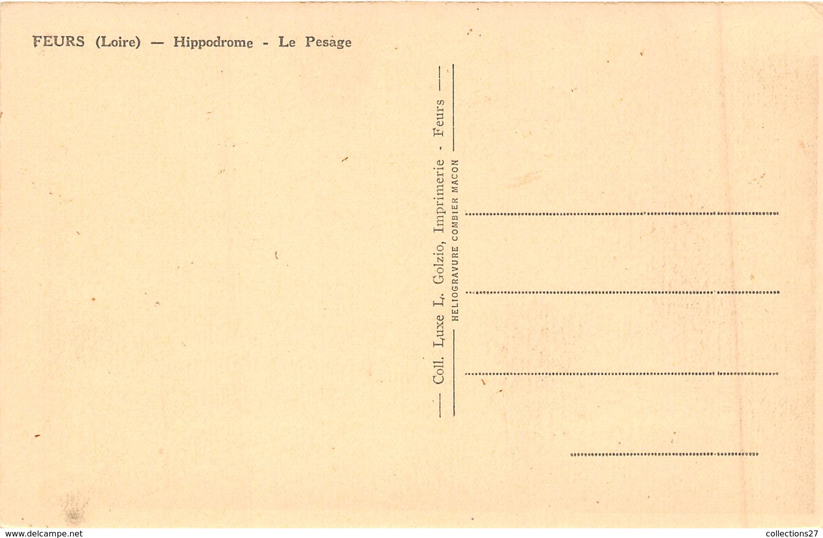 42-FEURS- HIPPODROME - LE PESAGE - Feurs