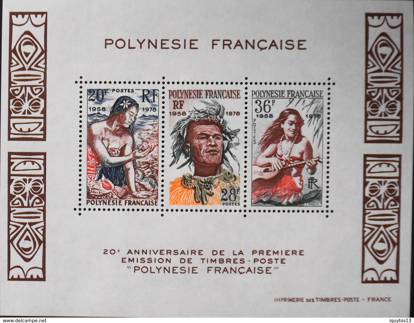 Polynésie Française 1978 Bloc N° 4 - 3 Timbres NEUFS**- En Parfait Etat - Hojas Y Bloques