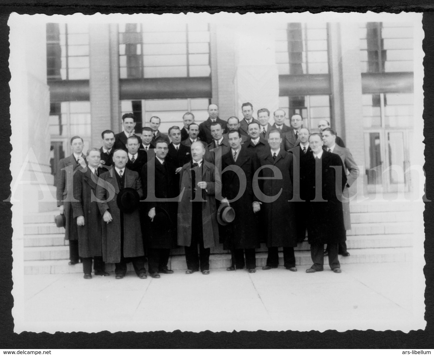 Photo Ancien / Foto / Hommes / Men / Group / Groupe / 1937 / België / Belgique / Size: 8.80 X 11.30 Cm. - Personnes Anonymes