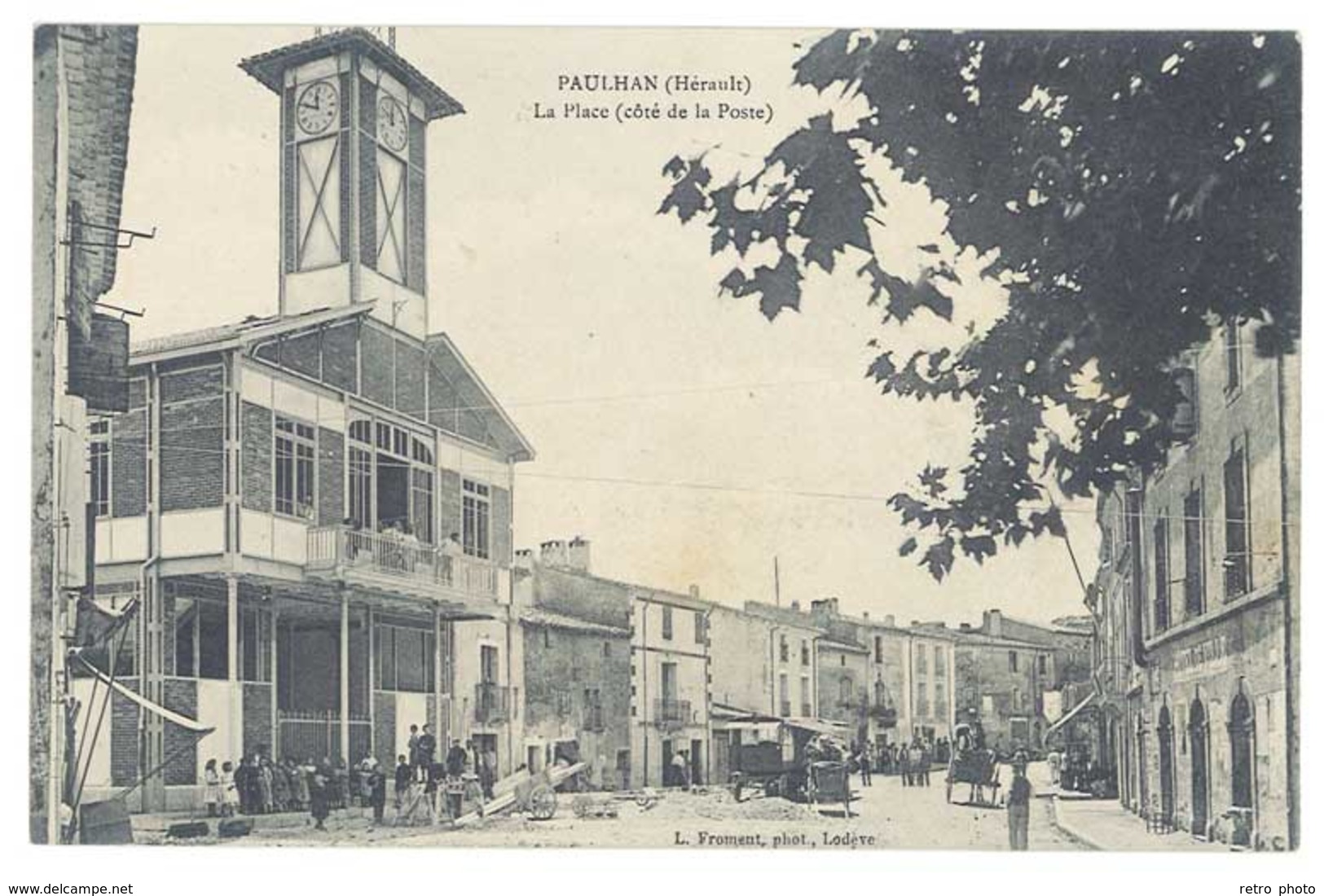 Cpa Paulhan - La Place ( Côté De La Poste ) - Paulhan