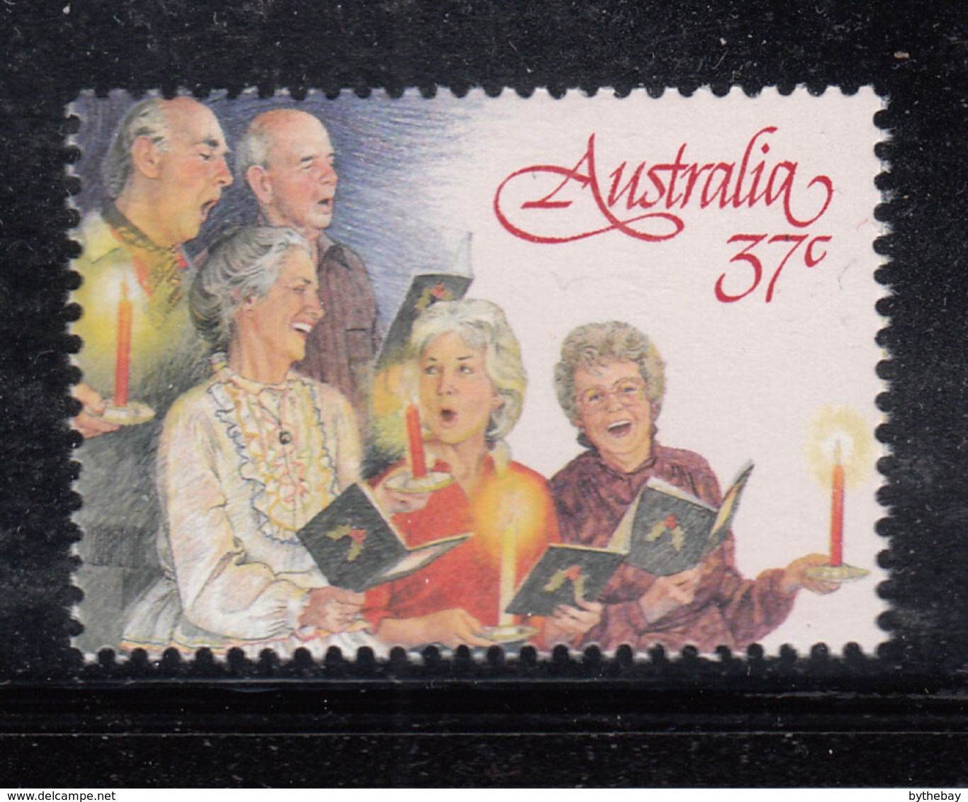 Australia 1987 MNH Scott #1045 37c 2 Men, 3 Women, Boy Christmas Carolers - Neufs