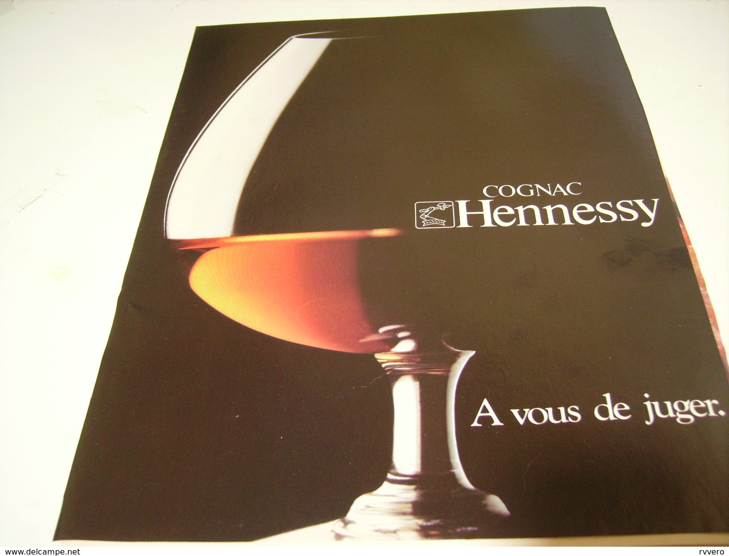 ANCIENNE PUBLICITE COGNAC HENNESSY A VOUS DE JUGER 1979 - Alkohol